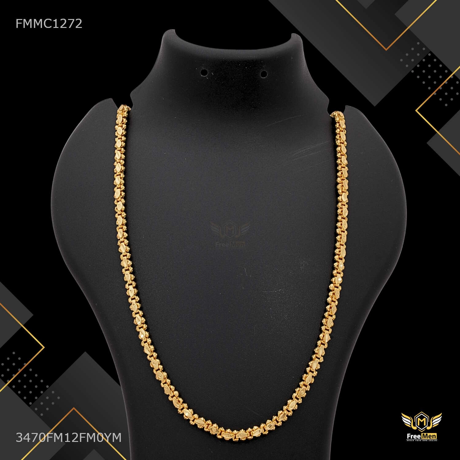 Easy Match Mini Leaf with Mini Flower Ball Chain for Man - FMMC1272