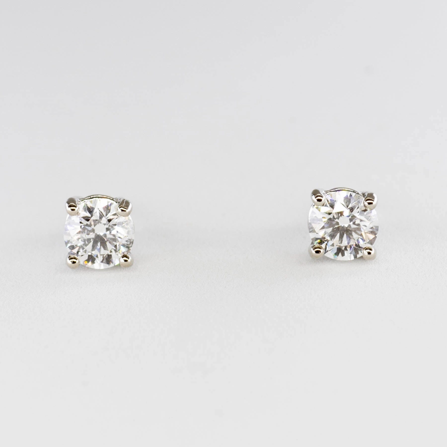 Contemporary Design 100 Ways White Gold Canadian Diamond Studs | 0.91 ctw SI G/H |