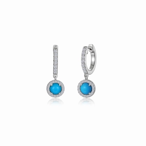 Lafonn Huntington Halo Dangle Earrings Shiny Stones