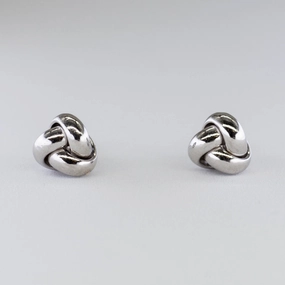 Minimal Edge Cool Form '100 Ways' Knot Stud Earrings | Options Available |
