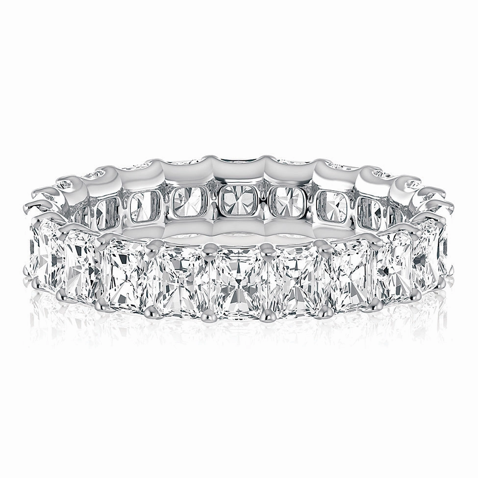 Understated Style A. Jaffe Radiant Diamond Eternity Ring in White Gold
