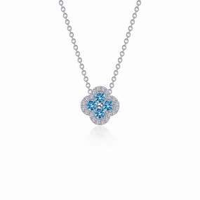Lafonn Blue Clover Halo Necklace Enchanted Look Sophisticated Craft