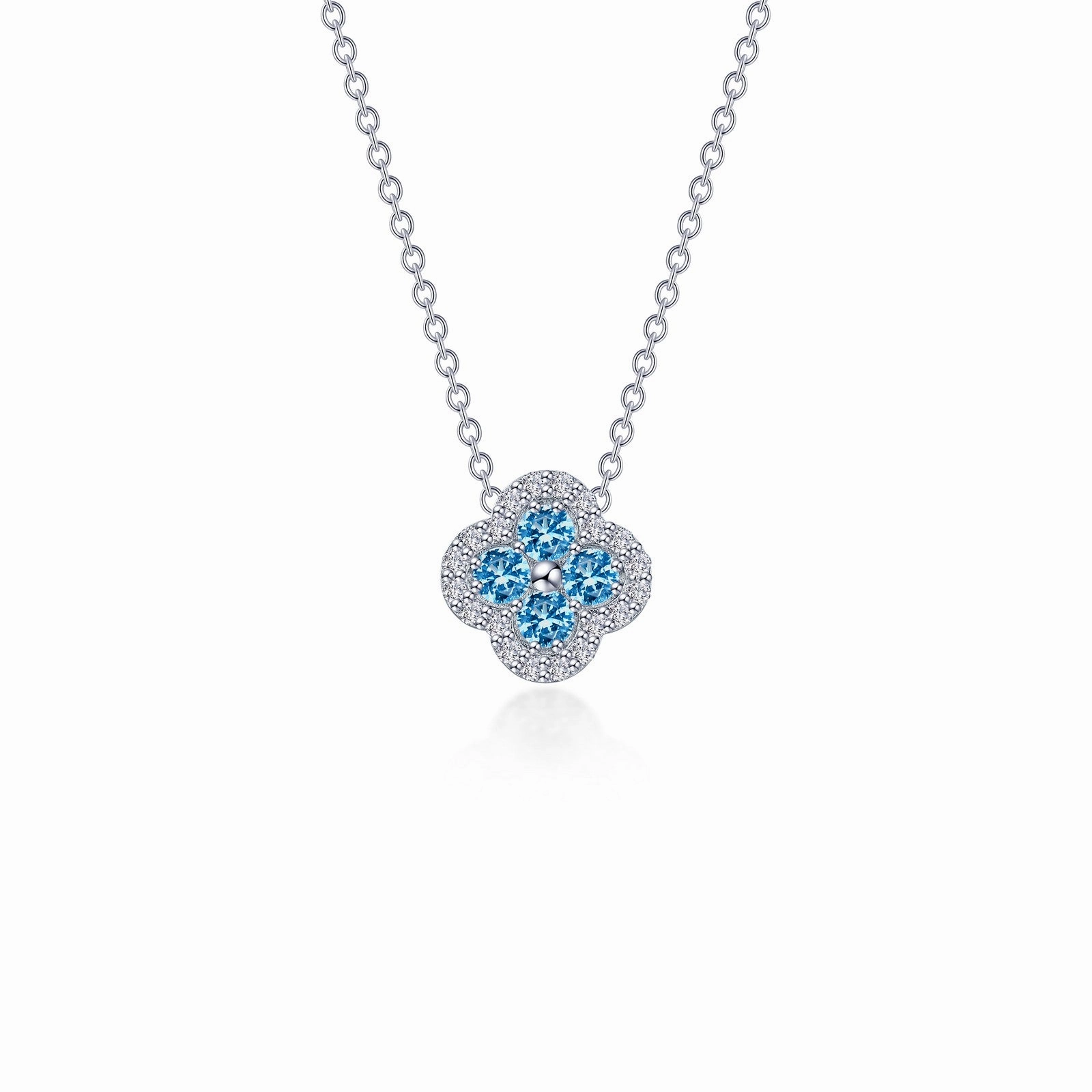 Lafonn Blue Clover Halo Necklace Enchanted Look Sophisticated Craft