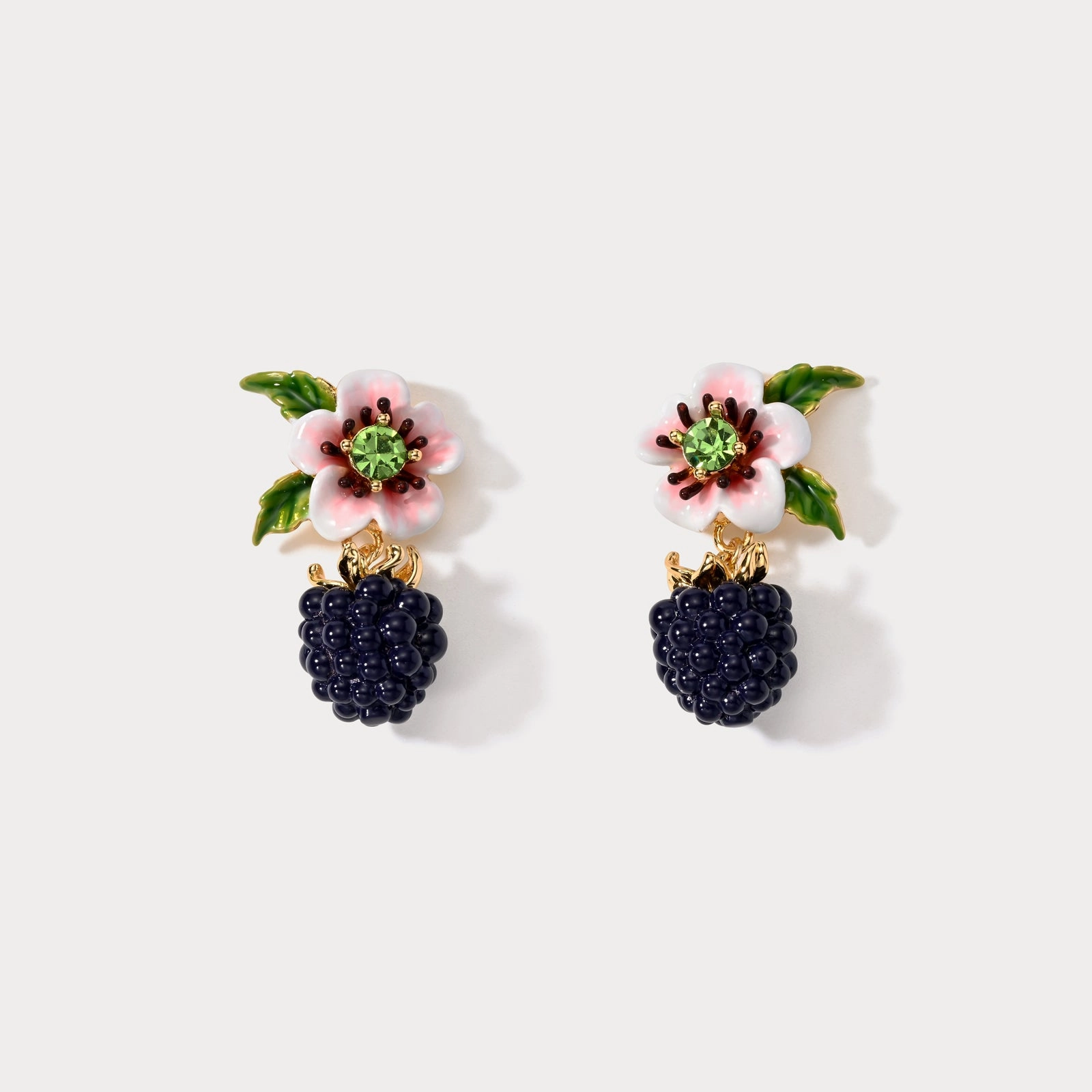 Blackberry Flower Earrings Polished Essential