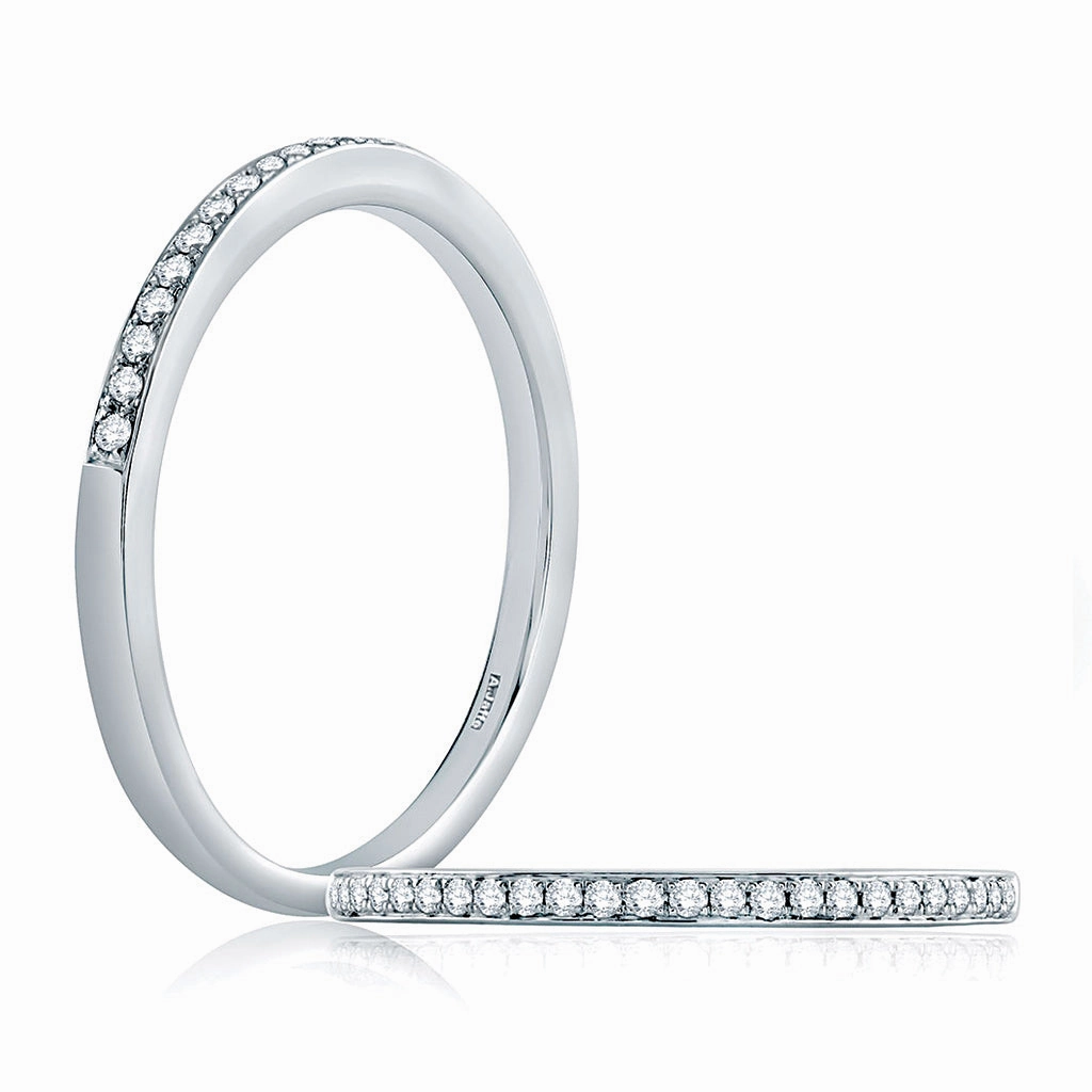 A. Jaffe Metropolitan Diamond Wedding Band in White Gold School Gift