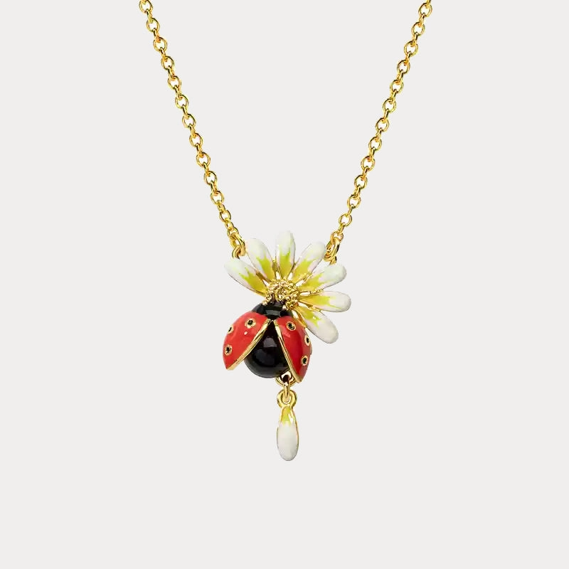 Ladybug Daisy Necklace For Promotion Trendy Piece