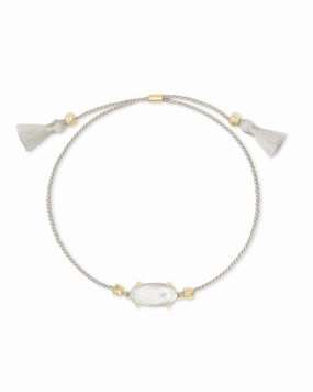 Romantic Date Gloss Finish Kendra Scott Everlyne Cord Friendship Bracelet, White, Ivory Mother-Of-Pearl