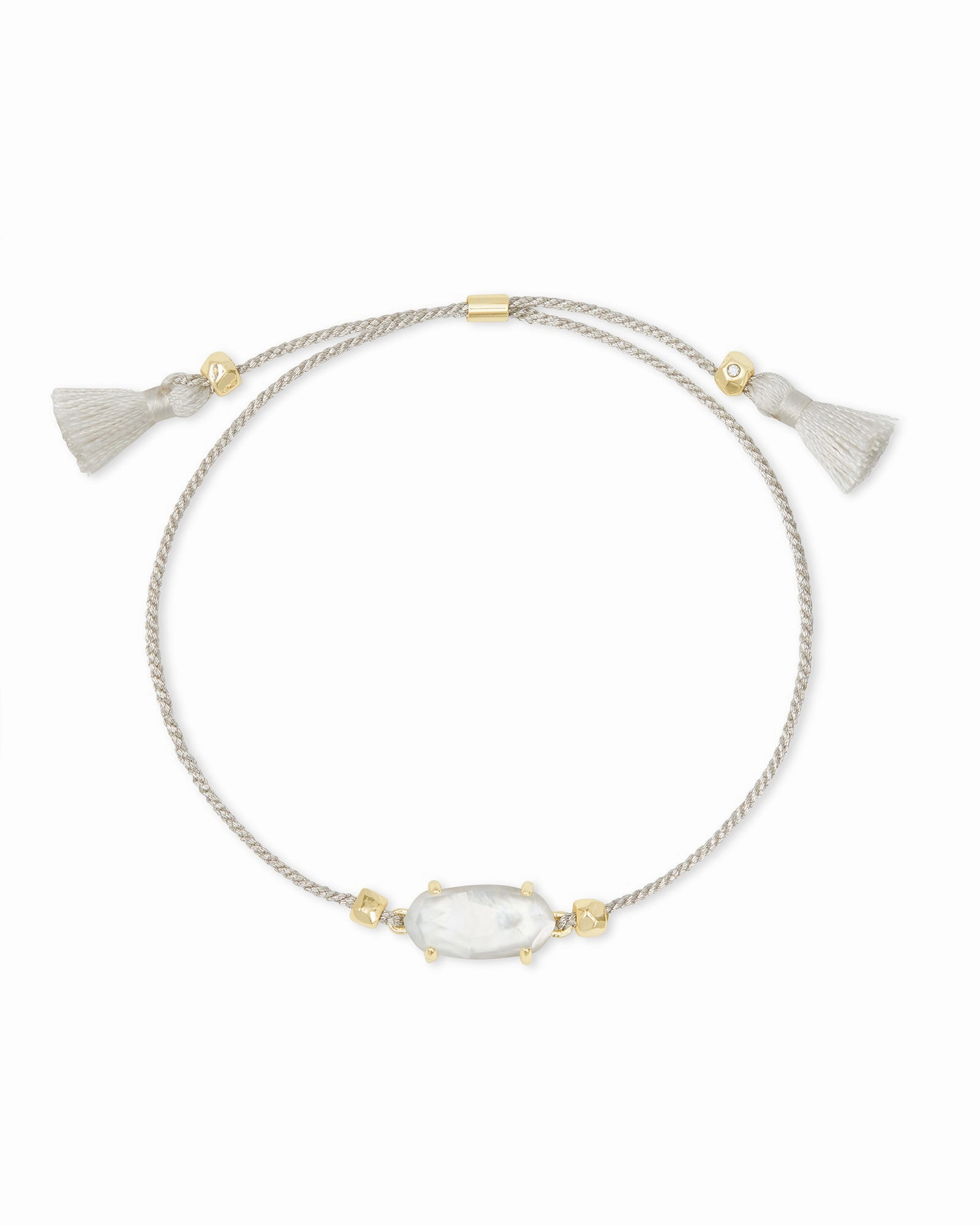 Romantic Date Gloss Finish Kendra Scott Everlyne Cord Friendship Bracelet, White, Ivory Mother-Of-Pearl