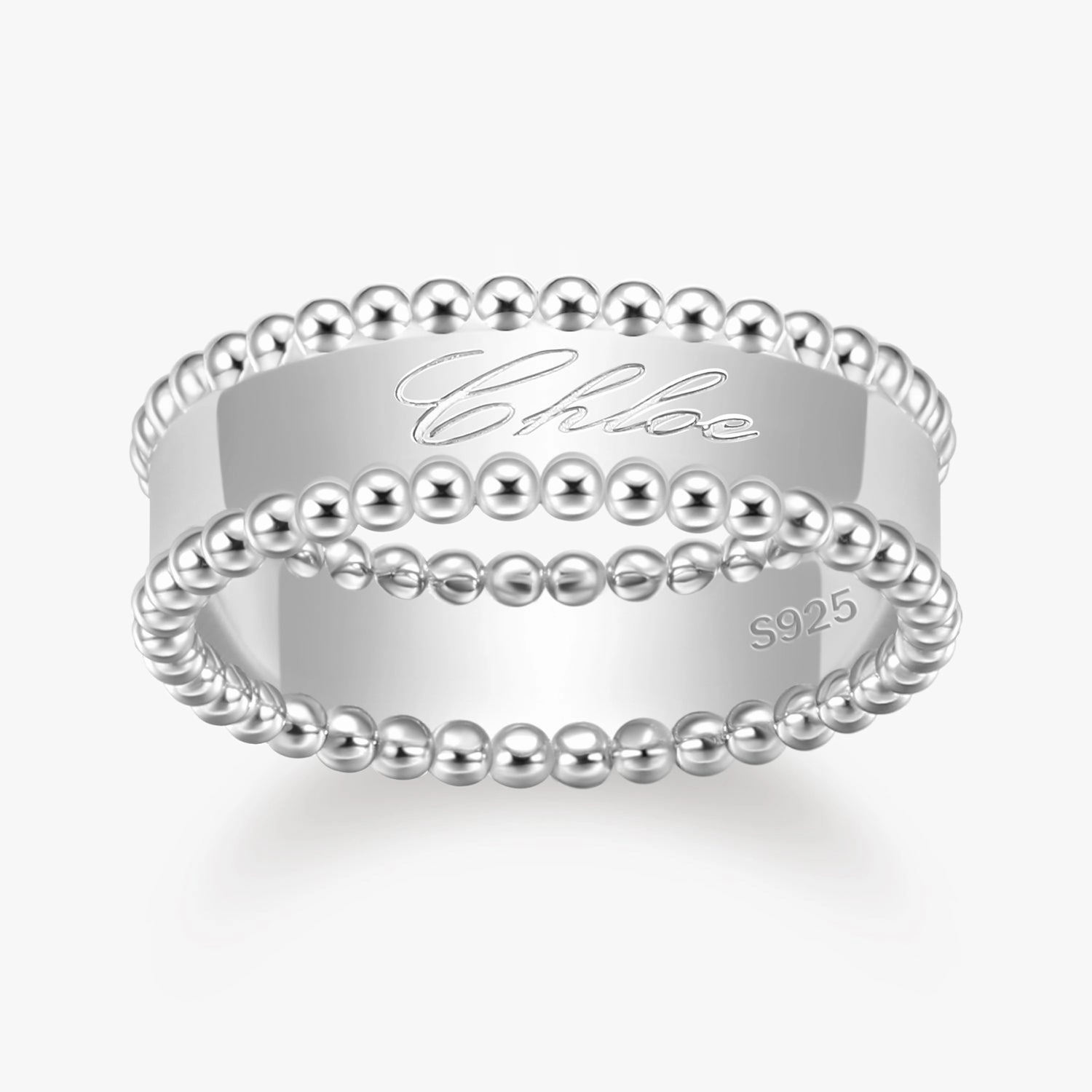 Chic Article Hypoallergenic Expression Gold Plated Statement Engraved Band Ring