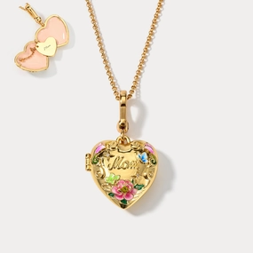 Mom Heart Locket Necklace Gift For Friend Knotted Piece