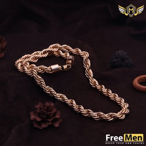 Freemen two line sank Gold Plated chain FMC82 Daytime Look