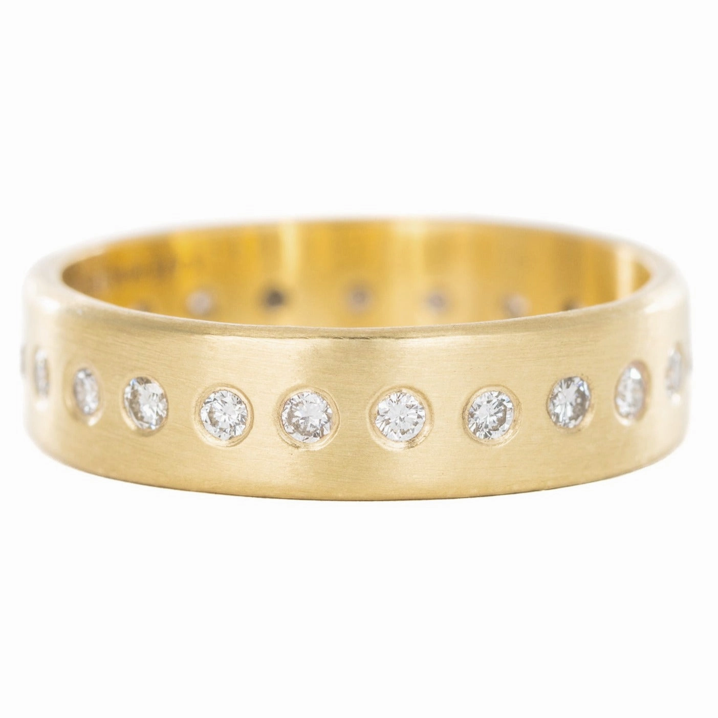 Ceremonial Purpose Balanced Contour Slice Diamond Band - 18ky Gold   Reclaimed Diamonds