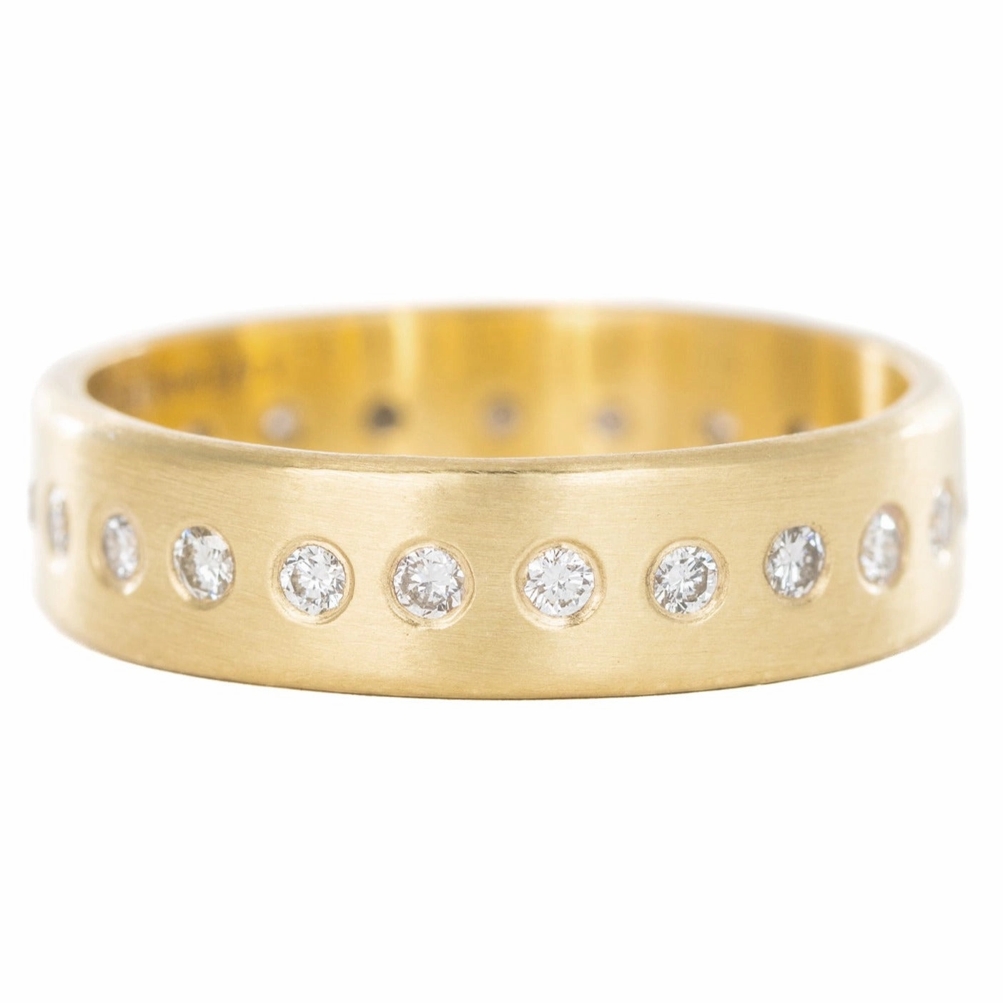 Elegant Expression Slice Diamond Band - 18ky Gold   Reclaimed Diamonds