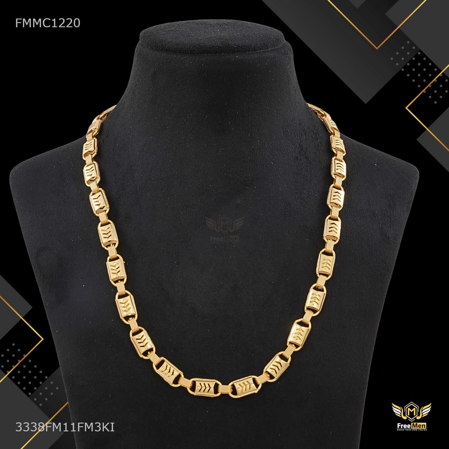 Exclusive Shine New Arrow Designer C cut Nawabi chain for Man - FMMC1220