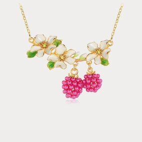 Raspberry Flower Necklace Urban Edge Refined Taste