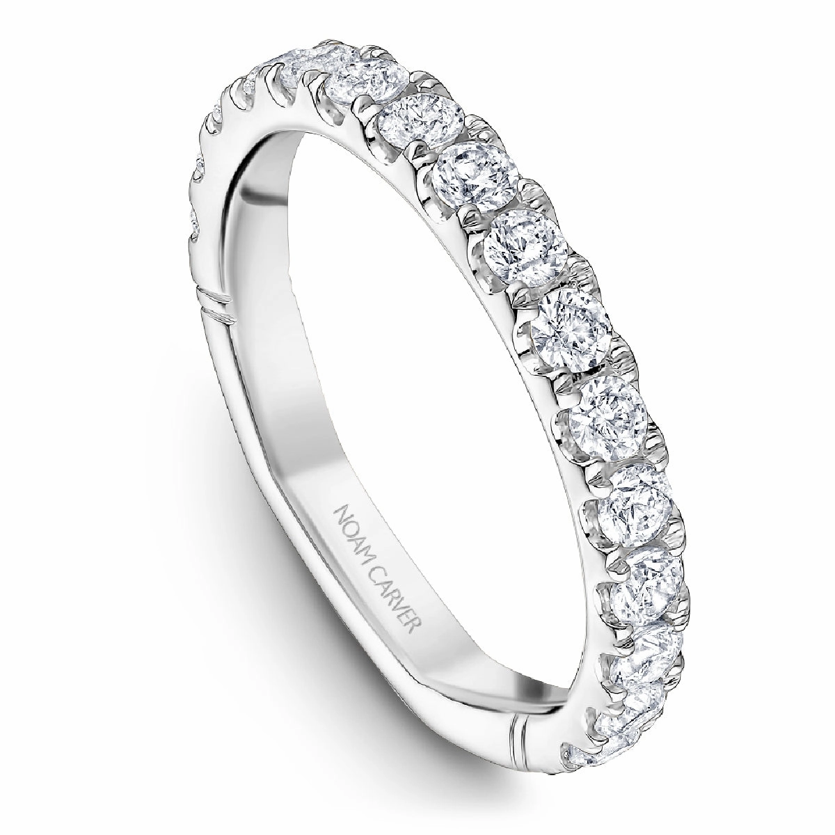 Noam Carver Atelier Straight Diamond Wedding Band in White Gold Chic Appeal