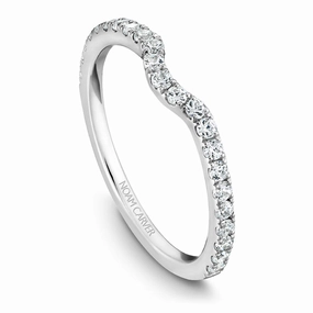 Noam Carver Contour Diamond Wedding Band in White Gold Subtle Accessory Fantastic Craft