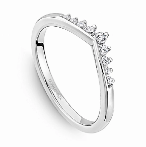 Refined Edge Noam Carver Contour Diamond Wedding Ring in 14K White Gold (0.13ctw)
