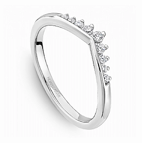 Noam Carver Contour Diamond Wedding Ring in 14K White Gold (0.13ctw) Eternal Craft