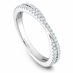 Quality Piece Noam Carver Criss-Cross Diamond Wedding Band in White Gold