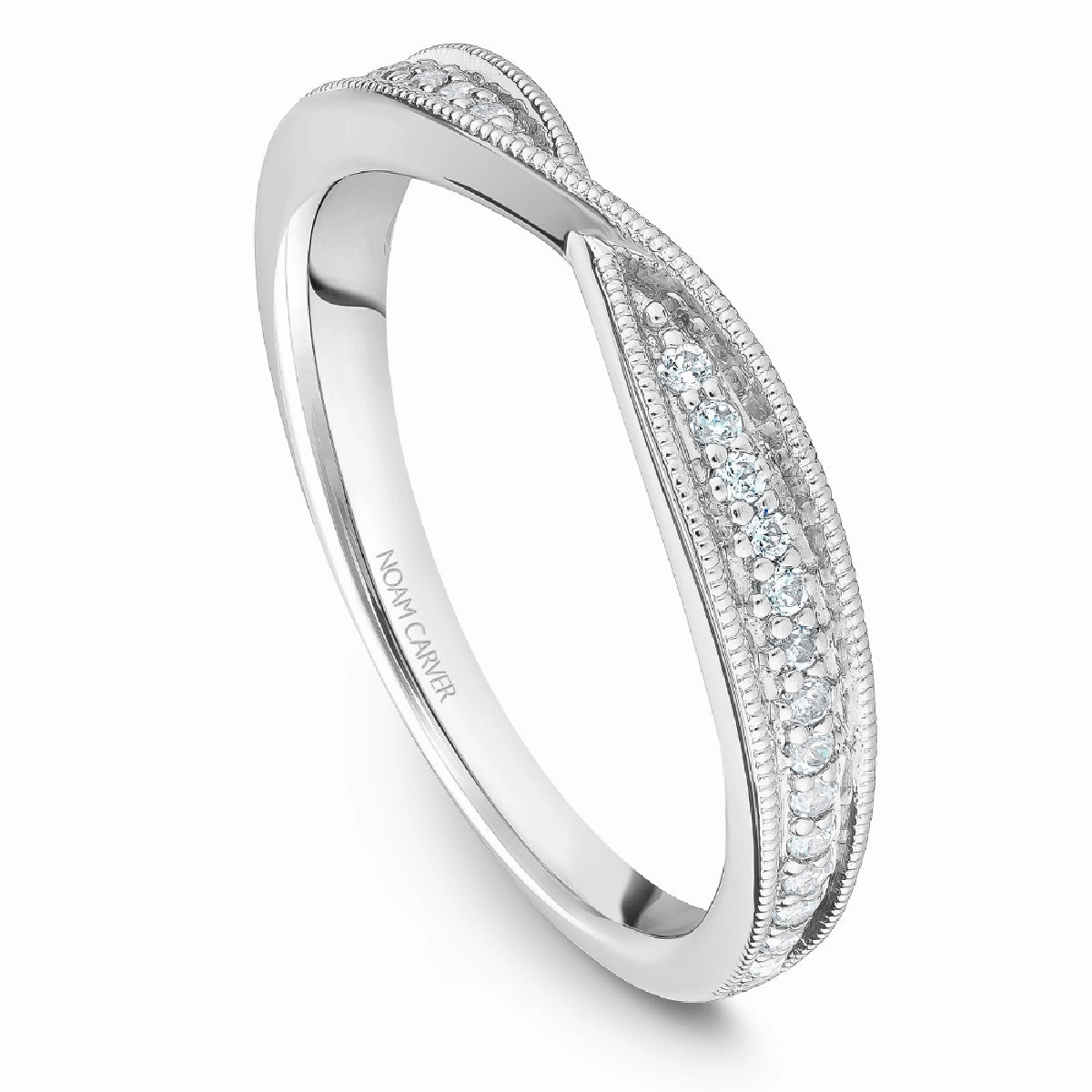 Noam Carver Half Anniversary Diamond Wedding Ring in 14K White Gold (0.35ctw) Nighttime Gift