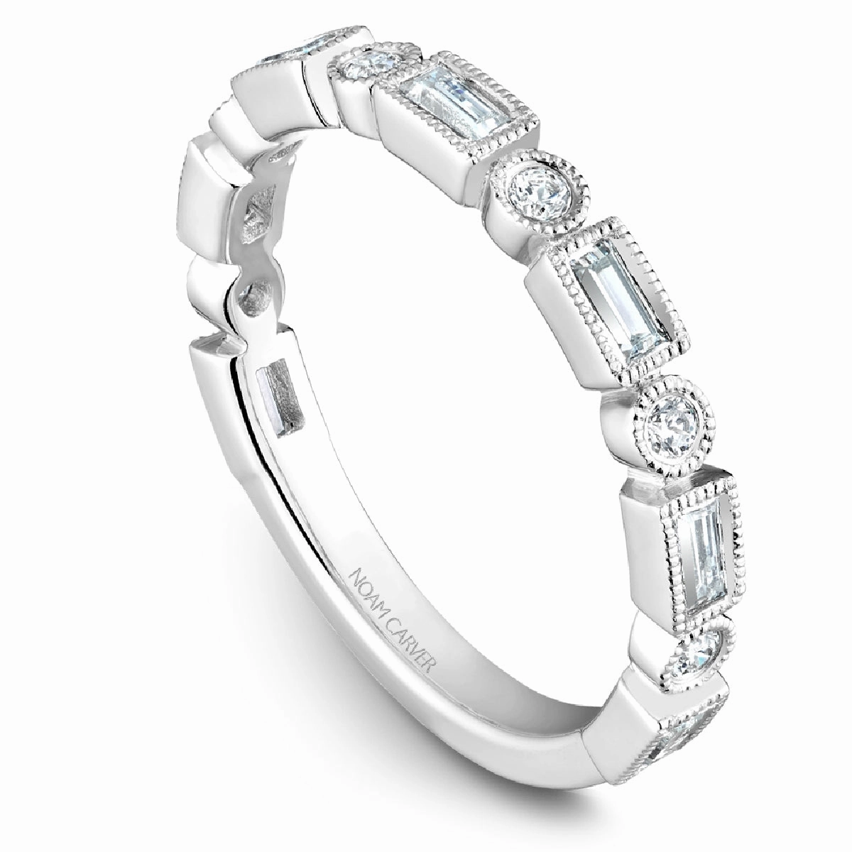 Event Piece Noam Carver Half Anniversary Diamond Wedding Ring in 14K White Gold (0.35ctw)