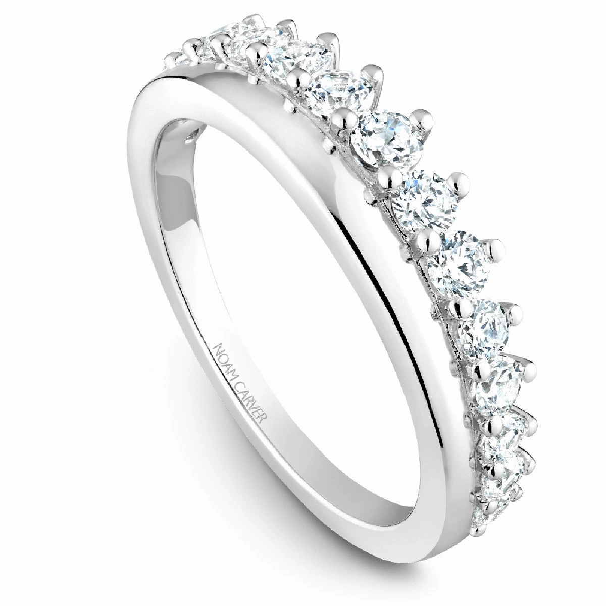 Superior Embellishment Unique Embellishment Noam Carver Half Anniversary Diamond Wedding Ring in 14K White Gold (0.74ctw)