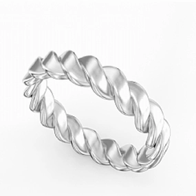 Noam Carver Mens Wedding Band in White Gold Gentle Harmony Glamorous Object