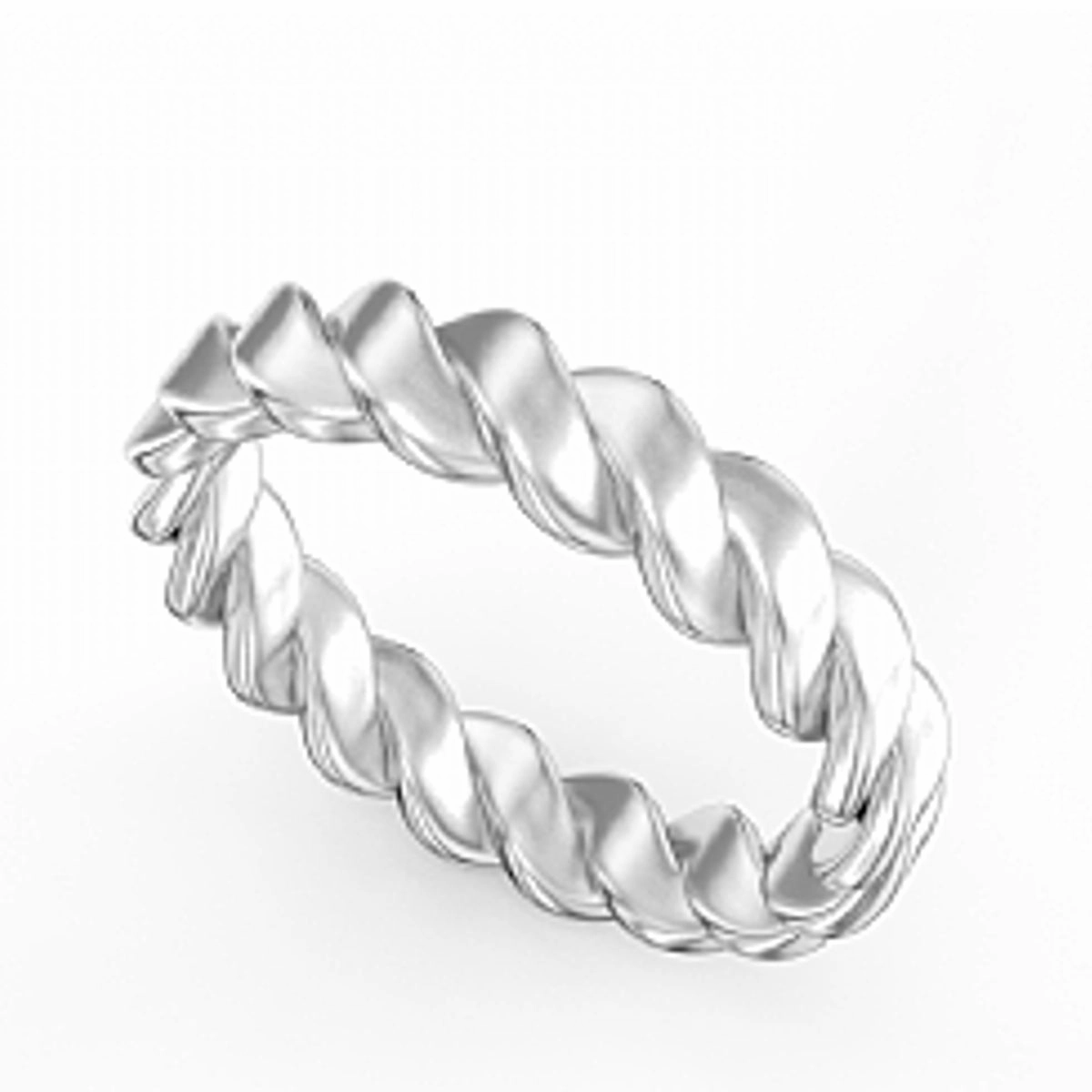 Noam Carver Mens Wedding Band in White Gold Gentle Harmony Glamorous Object