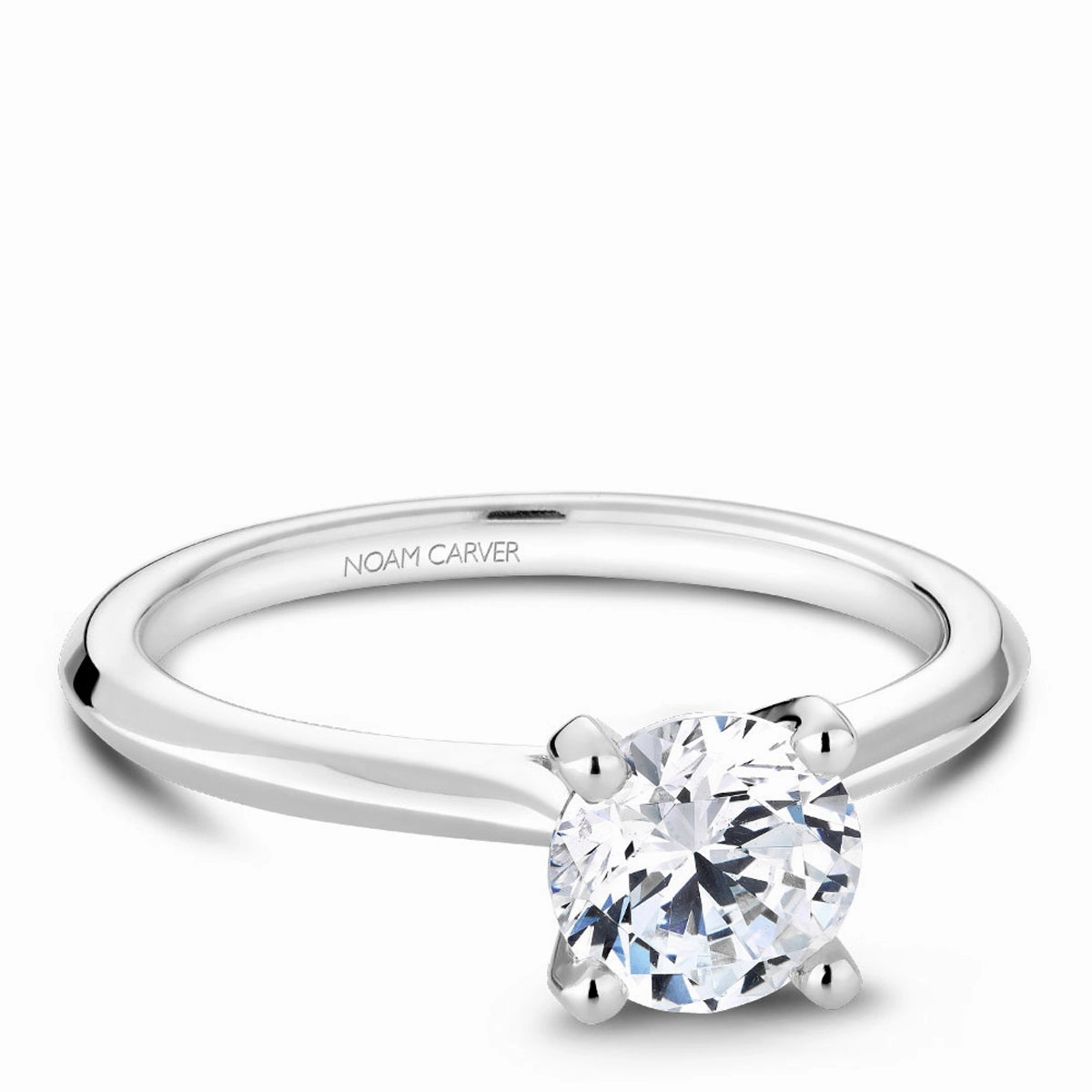 Noam Carver Solitaire Engagement Ring Setting in White Gold Dreamy Gift Wide Distribution