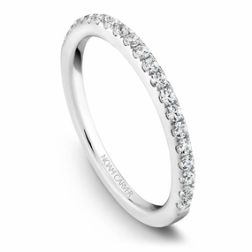 Noam Carver Thin Diamond Wedding Band in White Gold City Logo