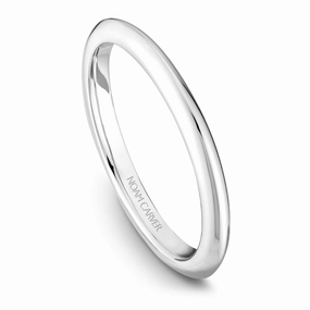 Creative Accent Physical Product Noam Carver Thin Plain Wedding Band in White Gold