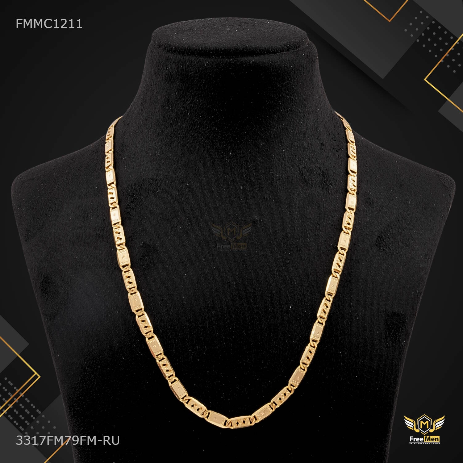 One by One Dual Line cut Nawabi Chain for Man - FMMC1211 Minimalist Accent