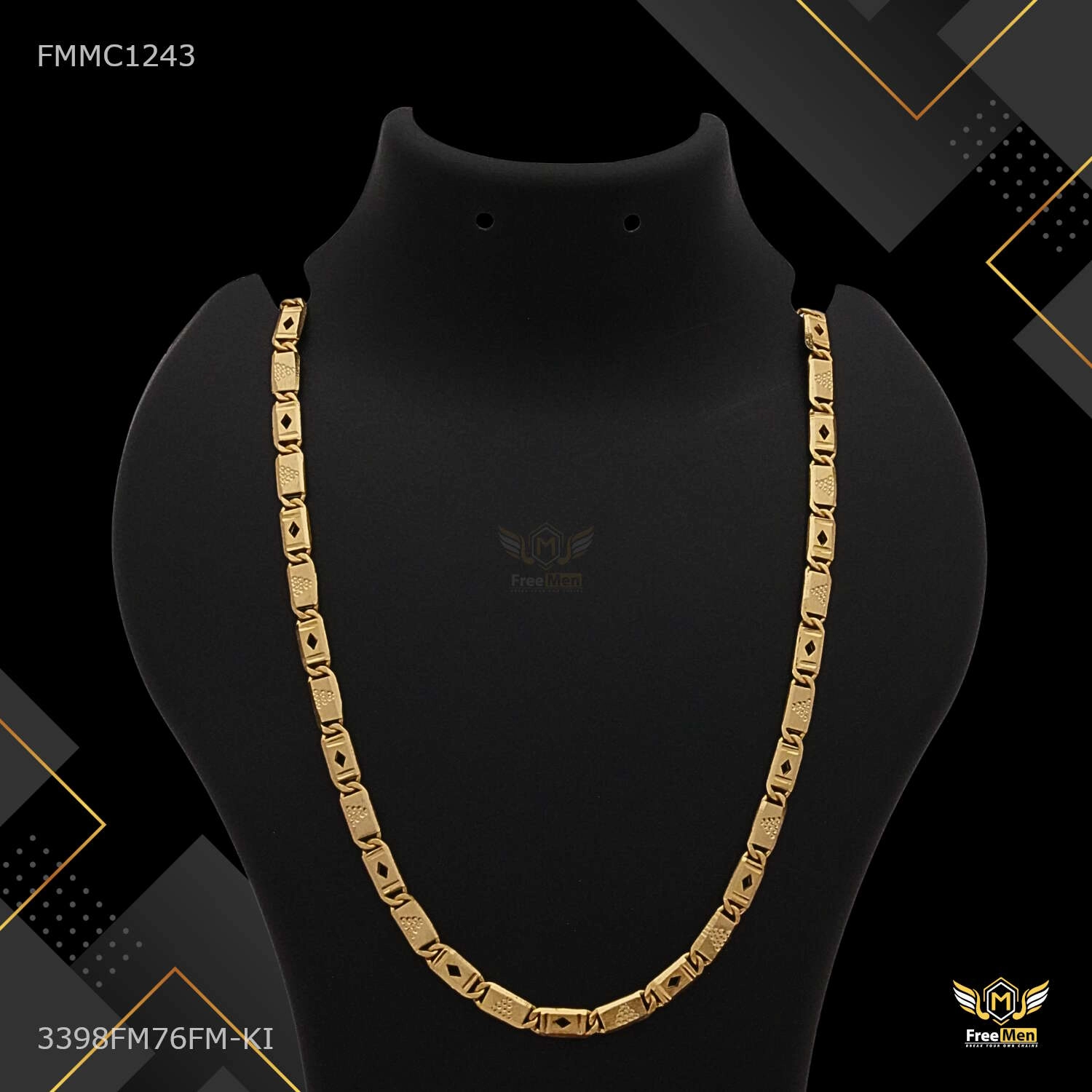 One by One Shini Dimond cut Chain for Man - FMMC1243 Highlight Accent Precious Jewelry