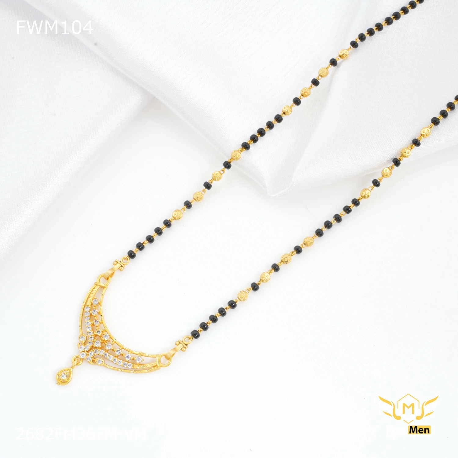 Daywear Fit One line Moon Cut AD mangalsutra for women - FWM104