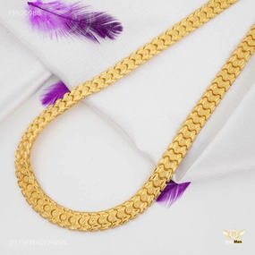 Bold Form One line Snak Dot gold plated Chain - FMGC988