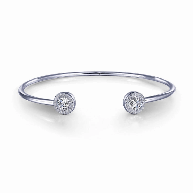 Dainty Accent Open Cuff Halo Bracelet