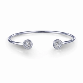Dainty Accent Open Cuff Halo Bracelet