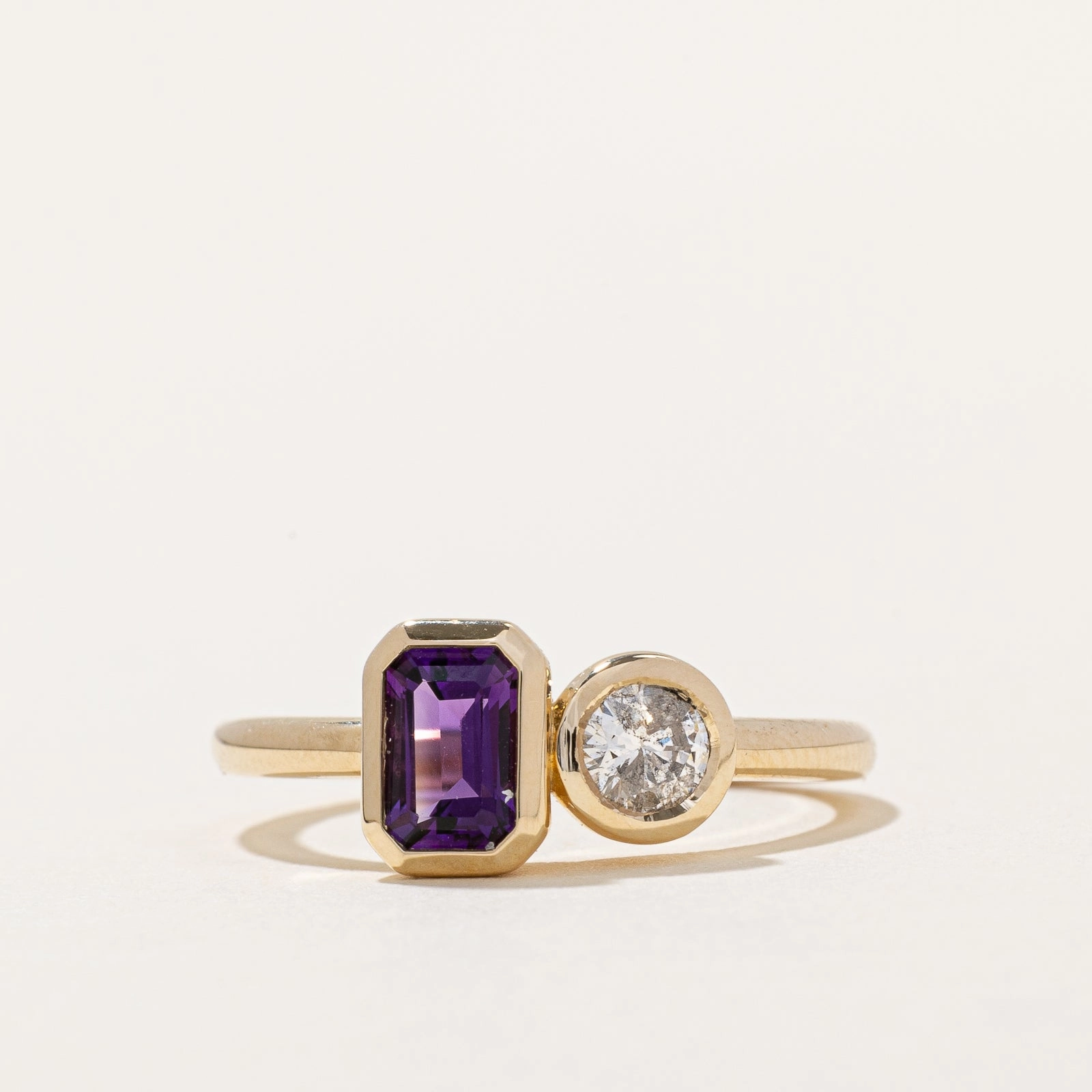 Premium Style Glamour Effect '100 Ways' Amethyst & Diamond Ring | 0.55ct, 0.21ct | SZ 7 |