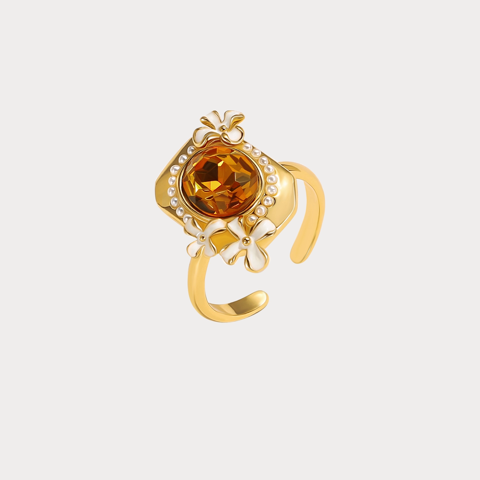 Modern Symbol Glamorous Ornament Osmanthus Fragrans Ring