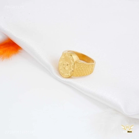 Owel Star Round  1gm Gold plated ring design for men - FMGRI178 Elegant Pop Impeccable Accent