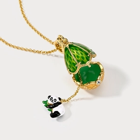 Panda Egg Locket Necklace custom design Vogue Style