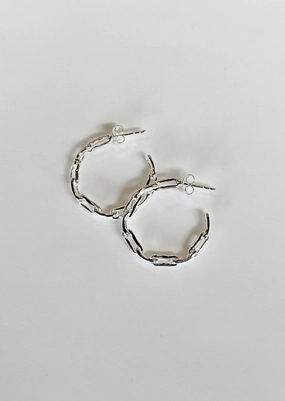 Glam Choice Gentle Finish Paper clip hoops - medium