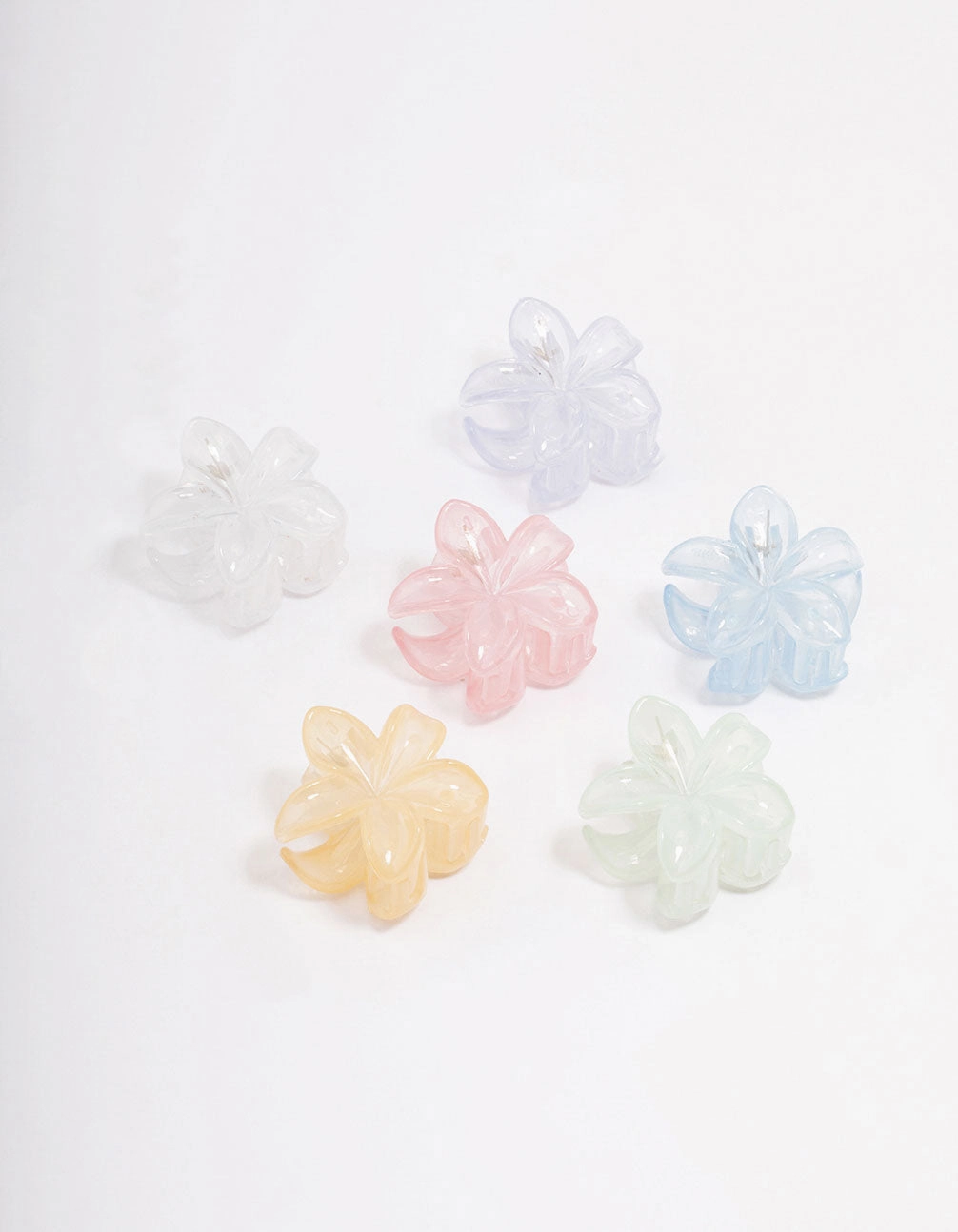 Casual Outfit Pastel Mini Tropical Hair Claw 6-Pack