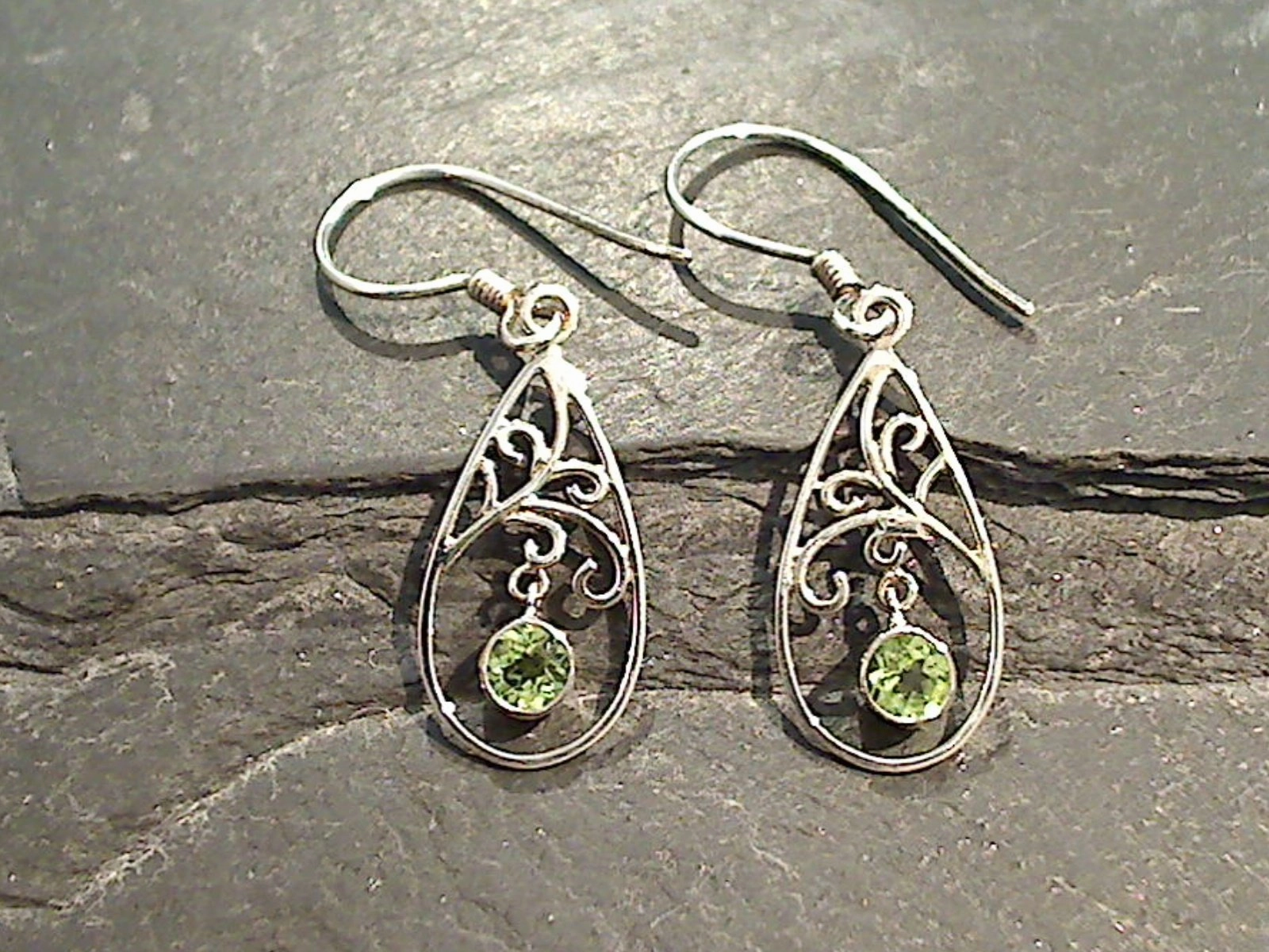 Peridot, Sterling Silver Earrings Office Vibe Personal Touch