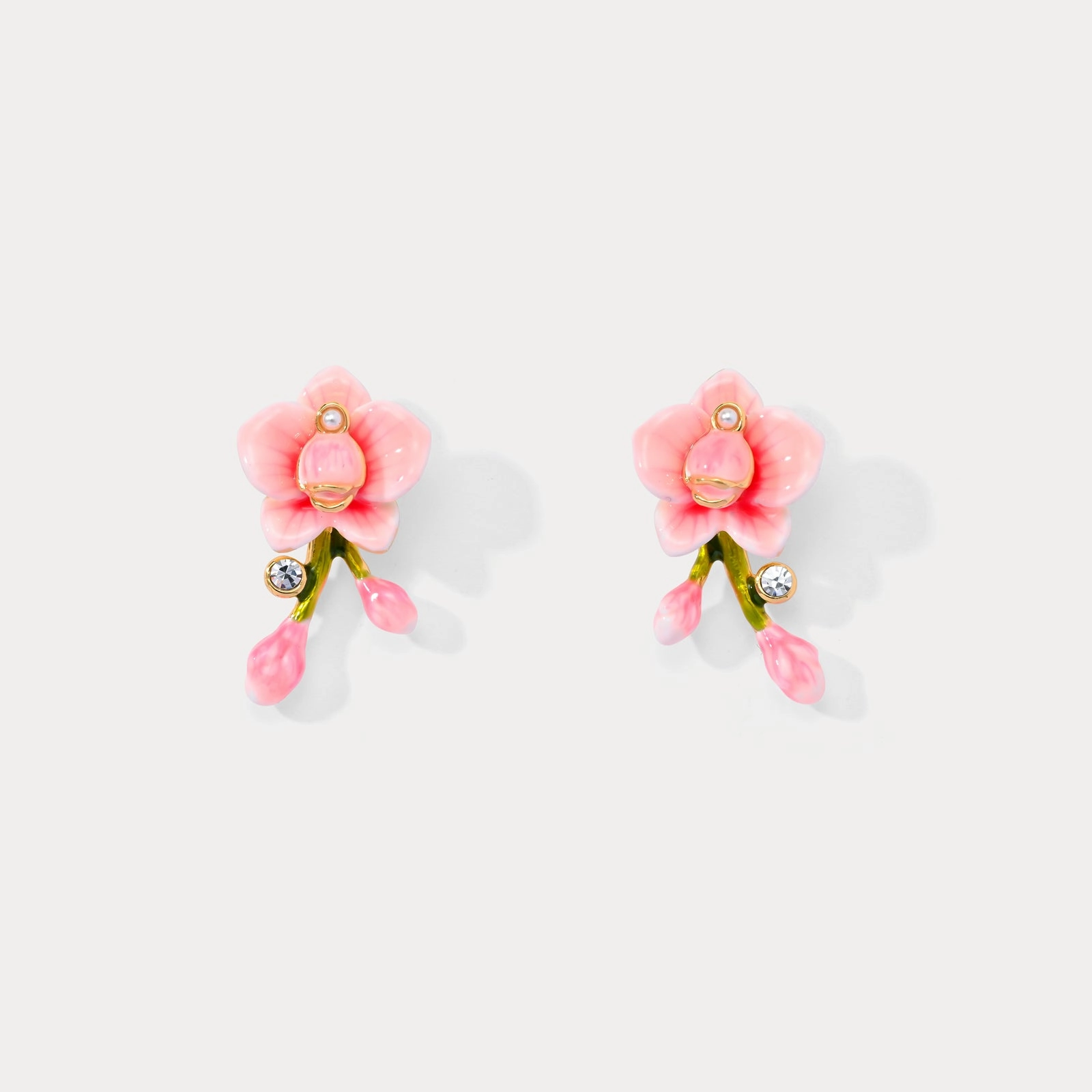 Chic Must-Have Pink Orchid Earrings