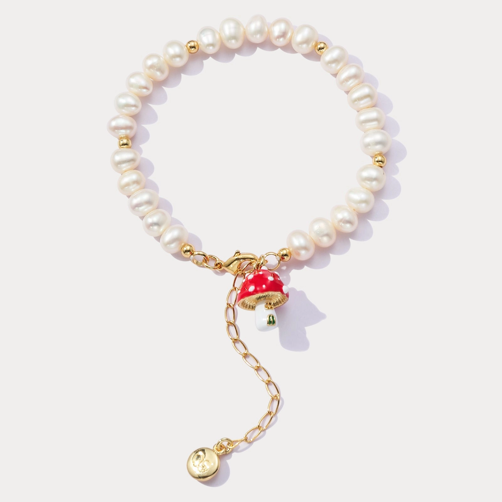 Toggle Closures Mushroom Pearls Bracelet
