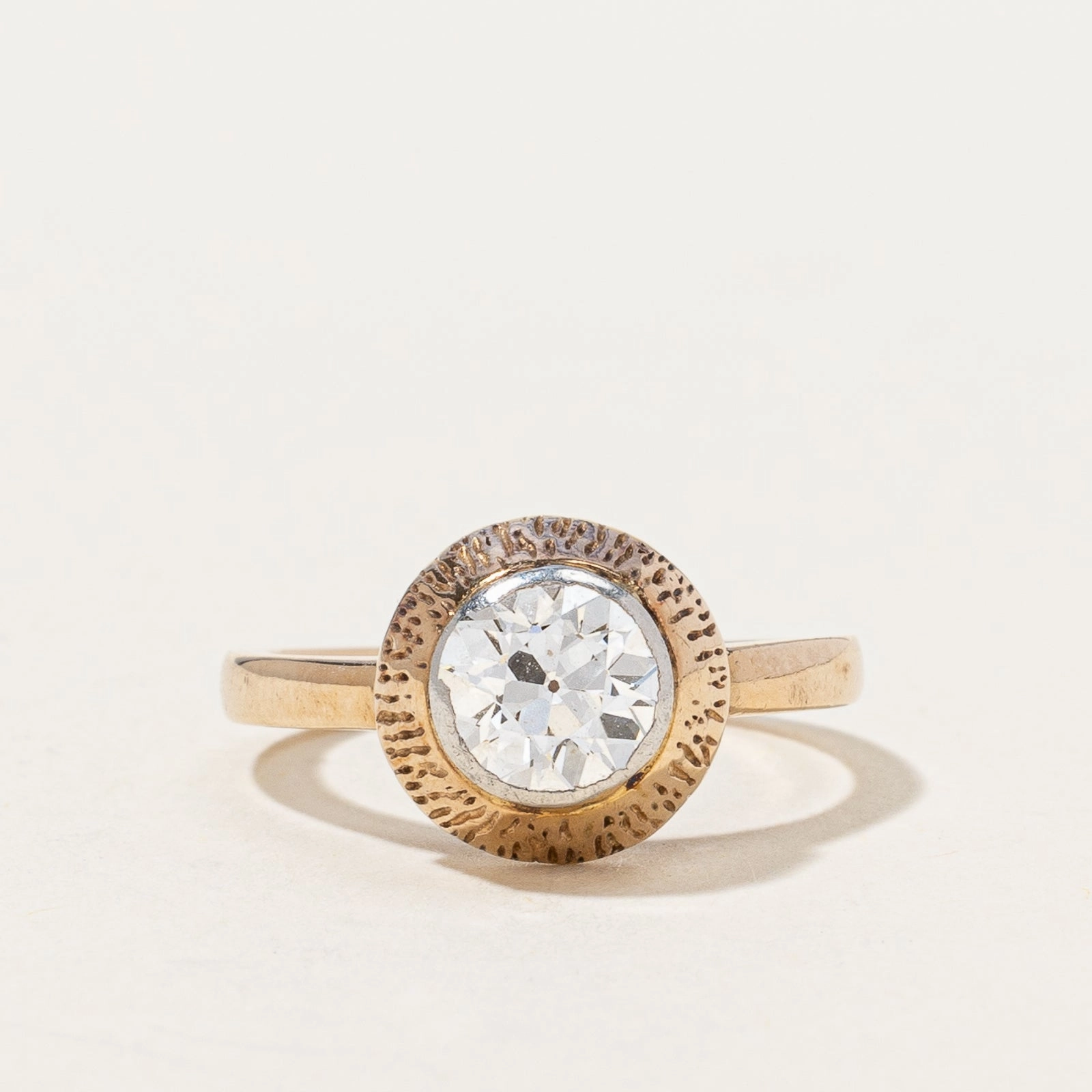 Old European Cut Diamond Engagement Ring | 0.96ct VS1/2 F/G | SZ 3 | Fashion Daily