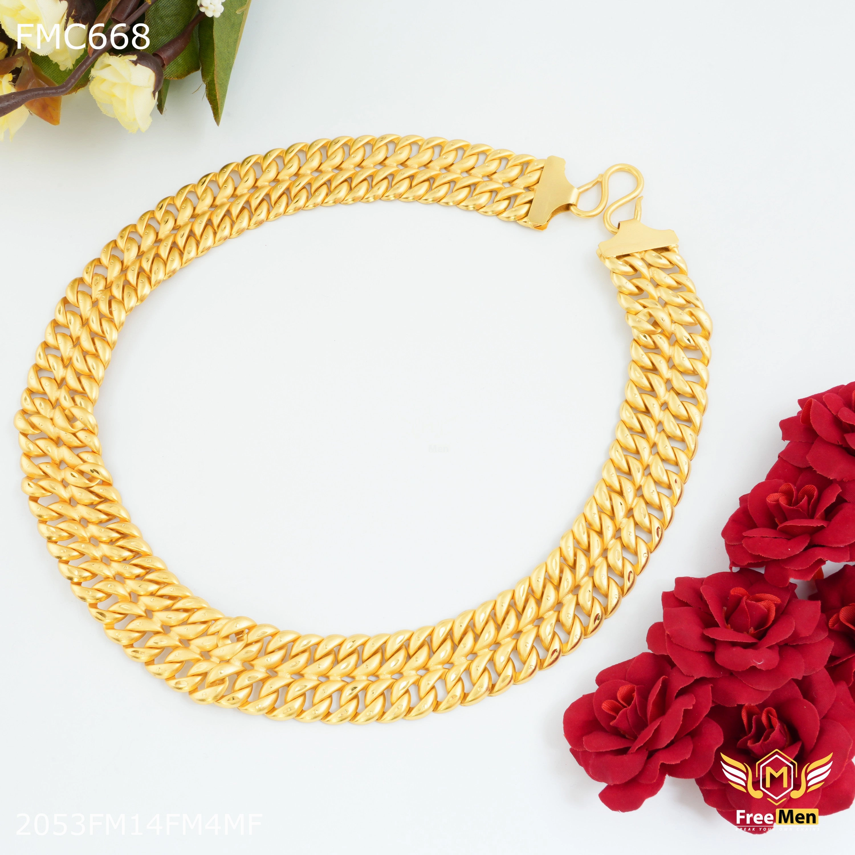 Delicate Spark Freemen Two Line Pokel Chain for Man - FMC668