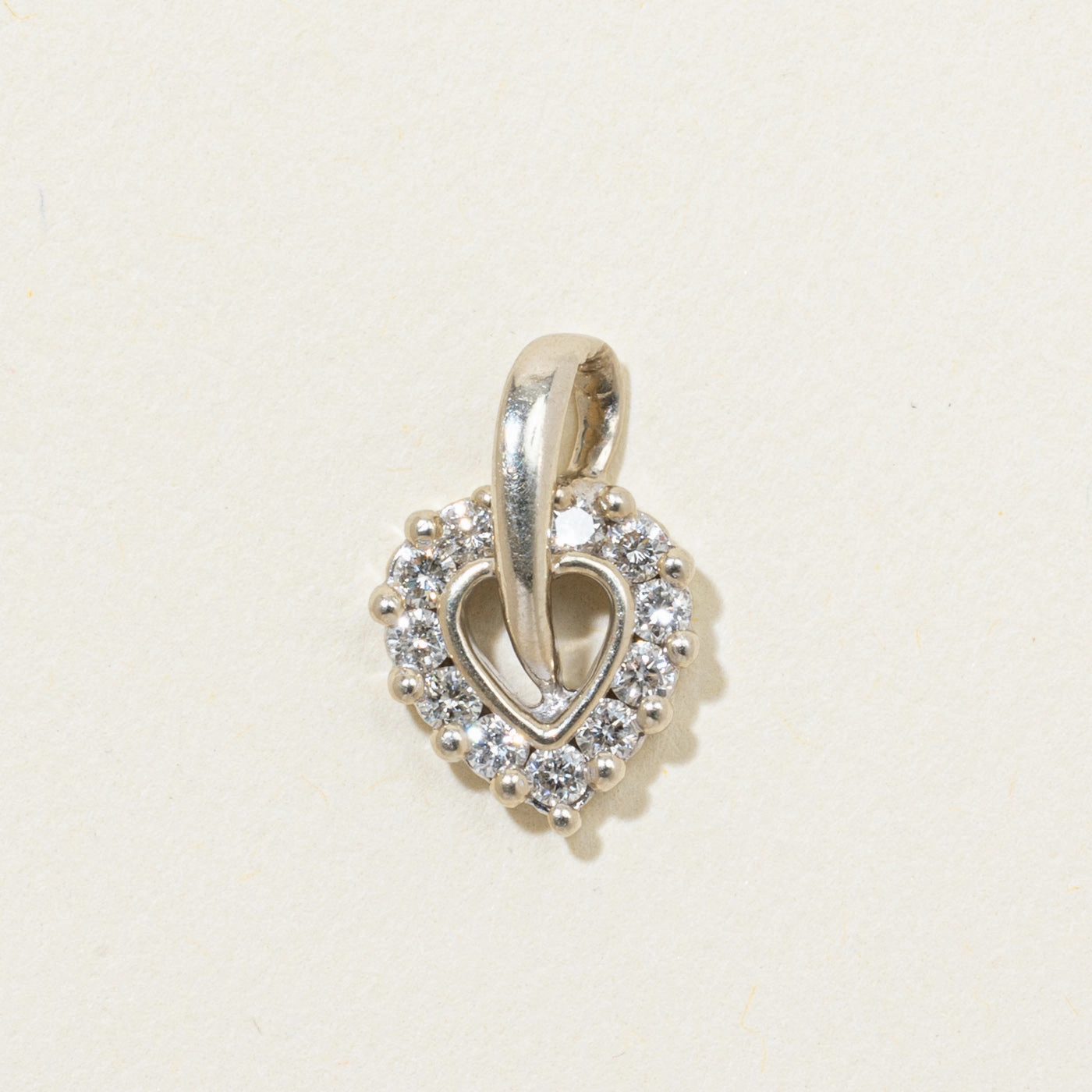 Eternity Diamond Heart Pendant | 0.26ctw Versatile Accent